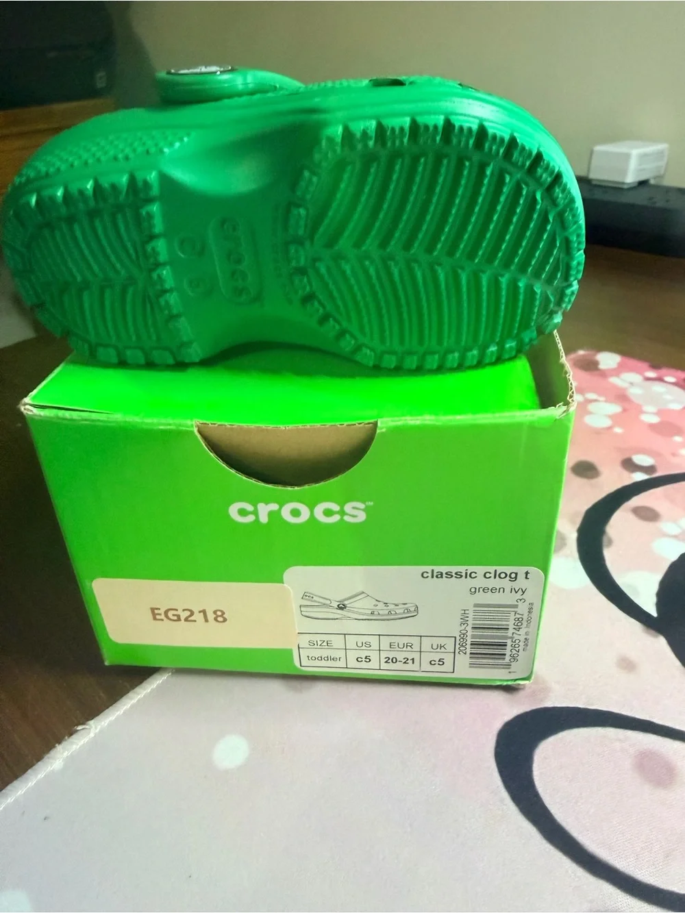 NIB Crocs Classic Clog Green Ivy Toddler Size C5 Kids Unisex